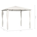 vidaXL Paviljong med stolpetrekk 3x3x2,6 m krem 160 g/m²