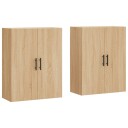  Veggskap 2 stk sonoma eik 69,5x34x90 cm 8720845408954