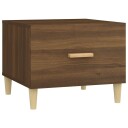 vidaXL Salongbord brun eik 50x50x40 cm konstruert tre