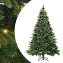  Kunstig juletre med 300 LED med stativ grønn 210 cm PE og PVC