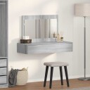  vegghengt sminkebord grå sonoma 100x40x70 cm