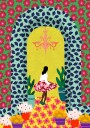 Floral Portal Girl Plakat / 30x40cm