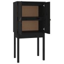 vidaXL Highboard svart 60x40x120 cm heltre furu