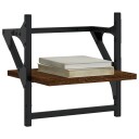  Vegghyller med stenger 2 stk brun eik 30x25x30 cm 8721012045712