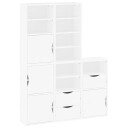  Sideskap 5 stk ODDA hvit 40x24x79 cm heltre furu