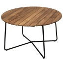 Grythyttan Stålmöbler Bord 9A 120 cm ubehandlet teak / svart understell