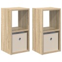  Nattbord 2 pcs Sonoma eik 25,5 x 22 x 49,5 cm Konstruert tre