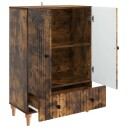  Serviesskap med skuff Røkt Eik 66 x 34,5 x 95 cm Konstruert tre