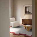 Ullteppe   Agra Hand Tufted Wool Premium krem/rød Størrelse: 160 x 230 cm