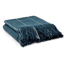 Tepper   Bomullspledd   Martina Stripe blå/hvit Størrelse: 130 x 170 cm