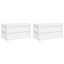 Plantekasser 2 stk hvit heltre furu