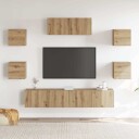  TV-skapsett 5 deler veggmontert artisan eik 8721158761026