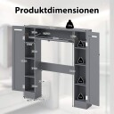 Baderomsskap over toalett med justerbare hyller grå