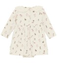 Minymo Dress Ls Aop - Cream - 80