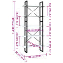 vidaXL Bokhylle 5 niv?er hvit 80x30x175 cm sponplate