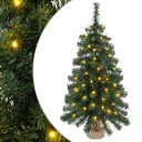 vidaXL Mini juletre 60 cm 25 LED-lys Varmhvit PVC Grønn
