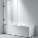 Sanipro vegg Style Duo 105 8mm Glass Krom / 105cm Klart SA 10020
