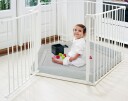 BabyDan Lekegrind, Park-A-Kid, Hvit med grått teppe