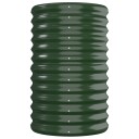 vidaXL Plantekasse pulverlakkert stål 260x40x68 cm grønn