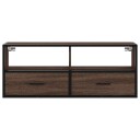  TV-benk brun eik 100x31x39,5 cm konstruert tre og metall 8721102839924