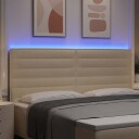  LED Hodegjerde Linjer Design Krem 100 cm Stoff