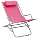 vidaXL Solstoler 2 stk stål rosa