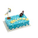 Kaketopp Baby  Stork Som Holder Gutt  18cm 