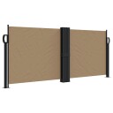  Uttrekkbar sidemarkise 100x600 cm gråbrun 4004589