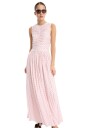 ROTATE NS Ruched Dress Kjole Rosa Mønster 36