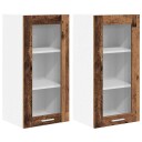  Hengende skap med lagring Riga 2 pcs Gamle tre 40 x 31 x 80 cm
