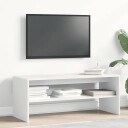  TV-benk hvit 100x40x40 cm sponplate 8721158717719