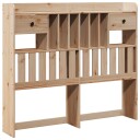  Hodegavl med oppbevaring voksbrun 135 cm heltre furu 8721158371416