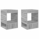 vidaXL Avlastningsbord 2 pcs Grå Sonoma 40 x 40 x 56 cm Konstruert tre