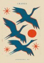 Cranes lithographie Plakat Plakat / 100x150cm