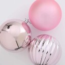  Julekule Sett 3 pcs Rosa Plast