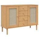 vidaXL Skjenk SENJA rotting utseende brun 112x40x80 cm heltre furu