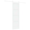 vidaXL glidende dør med tilbehør hvit 61x198.5 cm solid tre furu