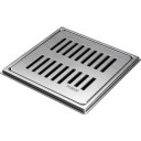 Purus Rib Avløpsrist Rist Og Ramme 150x150mm Rustfritt Stål