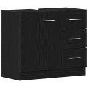 Vidaxl Servantskap svart eik 63x30x54 cm konstruert tre 862022