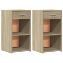  Nattbord 2 stk sonoma eik 35x34x65 cm konstruert tre 840581