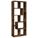 Romdeler bokhylle røkt eik 67x25x161,5 cm konstruert tre