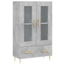 vidaXL Highboard betonggrå 69,5x31x115 cm konstruert tre