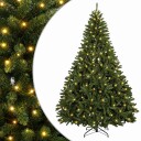 vidaXL Kunstig sammensatt juletre 210 cm 400 LED-lys Varmhvit Stål
