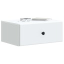  Vegghengt Nattbord 2 pcs Hvit 49 x 34,5 x 20 cm Konstruert tre