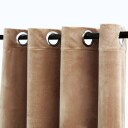 vidaXL Lystette gardiner med ringer 2 stk fløyel beige 140x175 cm