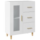 vidaXL Skjenk hvit 69,5x34x90 cm konstruert tre