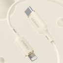 Dudao L7SF 2i1 100W USB-C og Lightning Kabel 1,2m Beige