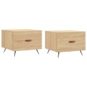  Salongbord 2 stk sonoma eik 50x50x40 cm konstruert tre 8720845428006