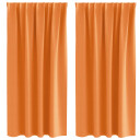  Gardiner med gardiner 2 pcs Oransje 175x140cm Polyester