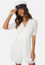 Bubbleroom Occasion Button Front S/S Dress White 44